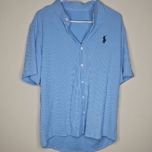 Men's Sky Blue Casual Button Down Shirt